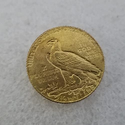 מלאכות עתיקות אמריקאיות 1927 1/2 מטבע זהב מטבע הודי אוסף סחר חוץ של דולר כסף הודי