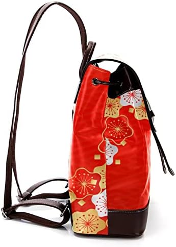 תרמיל vbfofbv לנשים לנשים תיק נייד תיקי נסיעה לטיולים, פרח דובדבן אדום פרח רטרו יפני