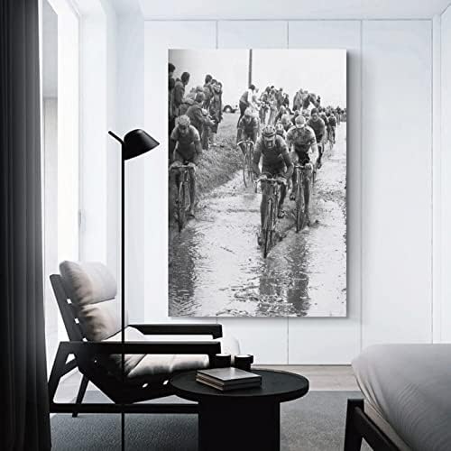 פריז Roubaix רכיבה על אופניים וינטג 'פוסטר דקור קיר קיר הדפסים לאמנות קיר לעיצוב קיר עיצוב חדר עיצוב חדר שינה מתנות 24x36 אינץ