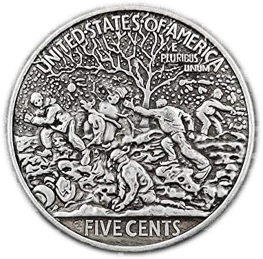 אוסף מיקרו מיקרו מטבע מטבע מטבע אמריקאי מובלט שלג.