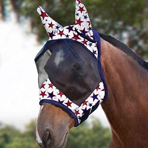 הריסון הווארד לומיביסטה מסכת זבוב סוס סטנדרטי עם אוזניים הגנה מפני אולטרה סגול עבור כוכב חלום סוס בגודל מלא