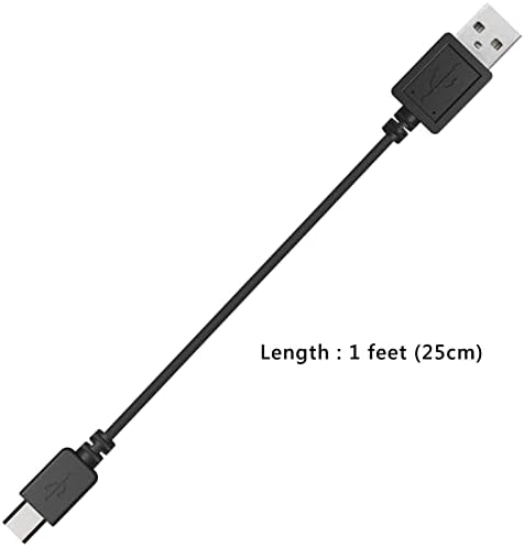 Geekria Micro-USB אוזניות ואוזניות כבל מטען קצר, תואם ל- Bose QC35 II, QC35, QC25, מטען Soundlink, USB ל- Micro-USB כבל טעינה להחלפת מיקרו-