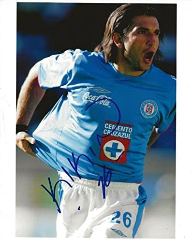 פרנסיסקו קיקין פונסקה מקסיקו חתום על קרוז אזול כדורגל 8x10 צילום - תמונות כדורגל עם חתימה