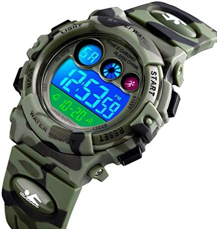 ילדים שעונים דיגיטלי ספורט שעונים עבור בני בנות חיצוני עמיד למים שעונים עם מעורר סטופר צבאי ילד שעון יד גילים 5-10