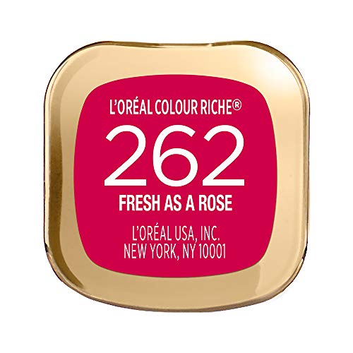 לוריאל פריז איפור צבע ריש מקורי שמנת, לחות סאטן שפתון, 262 טרי כמו עלה, 1 לספור