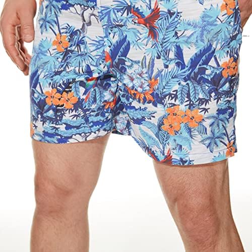 מכנסיים קצרים לוח לגברים כושר רופף מכנסי בוקסר שחייה קצרים נושמים הדפס מצחיק ספורט מזדמן חוף הוואי