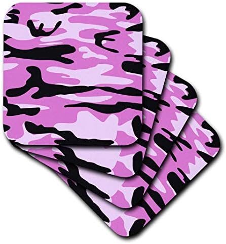 3DROSE CST_157602_2 PINK CAMO PINT-GIRLY ARMY INDIAL DEFTING-GIRLS-GIRLS חייל צבאי תערובת מרקם רך, סט של 8