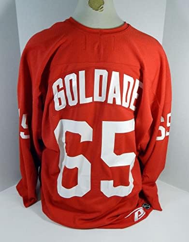 פלורידה פנתרים Goldade 65 משחק נעשה שימוש בג'רזי אדום 58 DP19647 - משחק גופיות NHL משומשות