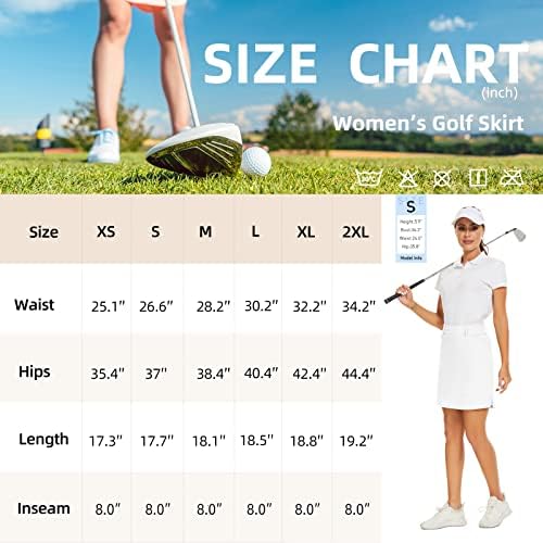 M Moteepi 18 חצאיות Skorts לנשים באורך הברך חצאית גולף חצאית טניס חצאית מותניים גבוהה Skort Stallic Summer Summer