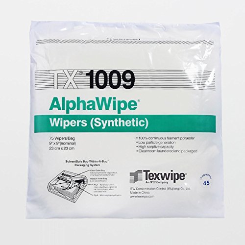 מקרה של TX1009 Alphawipe 9 x 9 מגב חדר נקי פוליאסטר - 10 שקיות של 150 מגבים