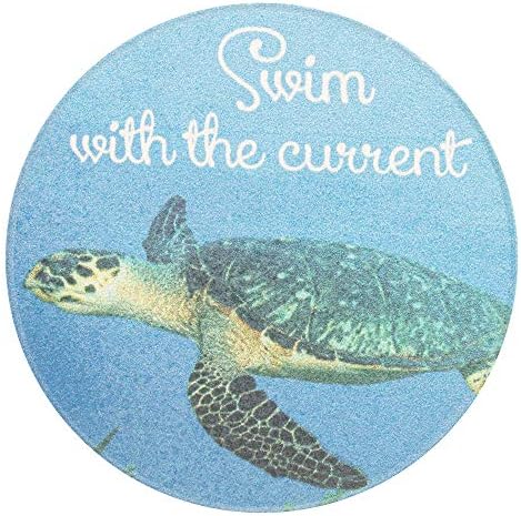 לשחות עם צבי הים הנוכחיים 2.75 x 2.75 חופי קרמיקה קרמיקה סופגים חבילה של 2