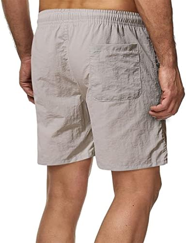 מכנסיים קצרים של שמלת ymosrh לגברים מכנסיים קצרים בקיץ חוף קיץ עם מכנסיים קצרים של המותניים האלסטיים והכיסים