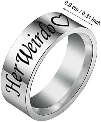 טבעת 3 חלקים סט פשוט טבעת פלדה טבעת טבעת נשים מצוירת טבעת תכשיטים חמודים