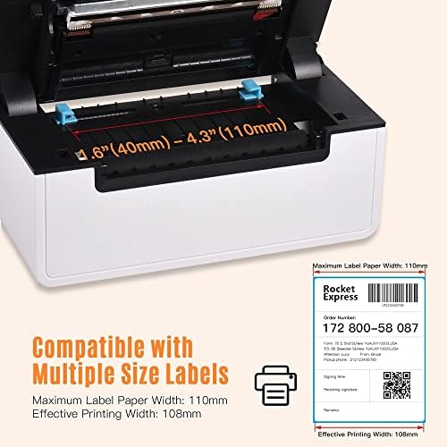 מדפסת תווית תרמית של ZSEDP שולחן עבודה עבור חבילת משלוח 4x6 הכל ביצרנית תוויות 180 ממ/שעה מדפסת מדבקה תרמית מקסימום .110 ממ נייר