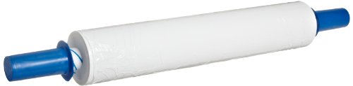 עטיפות טובות אופ201000 פוליאתילן בצפיפות נמוכה ליניארית עטיפת מתיחה ידנית אטומה לבנה עם מתקן מובנה עם בלמי יד, אורך 1000 'על 20 רוחב על