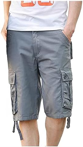 מכנסי מטען של ymosrh לגברים, גברים מטיילים לגברים מזדמנים מכנסיים קצרים לגברים מזדמנים חיצוניים מכנסיים מזדמנים רופפים מרובי כיס צבעים