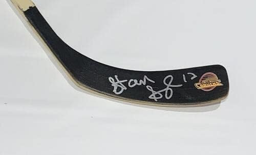 STAN SMYL חתום על מקל הוקי וונקובר הוכחת קאנוקס - מקלות NHL עם חתימה