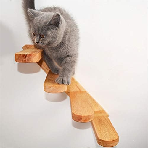 קיר רכוב חתול טיפוס סולם עץ מדרגות קפיצות פלטפורמת חתול טיפוס מסגרת חתלתול קפיצות לוח עשה זאת בעצמך לחיות מחמד ריהוט חתול עץ
