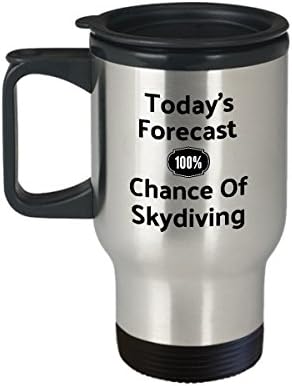 ספל נסיעות של Skydive - התחזית של היום מתנה לספל קפה צניחה של היום ל- Skydivers