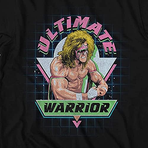 WWE Mens Mens Ultimate Warrior חולצה - לוחם אולטימטיבי - חולצת טריקו אלופת ההיאבקות העולמית