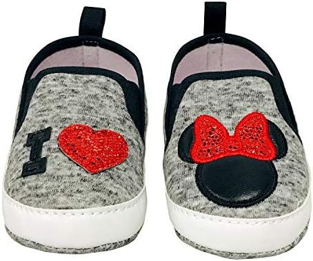 נעלי תינוקות אדומות ושחורות של דיסני מיקי ומיני מאוס