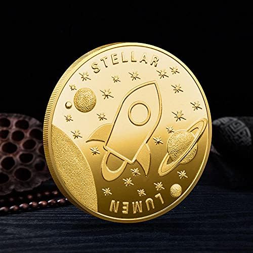 מטבע דקורטיבי מצופה זהב מצופה זהב עם מקרה מגן מלאכת מטבע דיגיטלי מזל