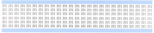 בריידי-221-פק ניתן למקם מחדש ויניל בד, שחור על לבן, מוצק מספרי חוט סמן כרטיס