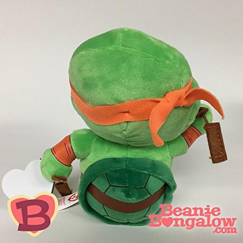Ty Beanie Baby Michelangelo Ninja Turtle ביולי שחרור MWMT חדש.