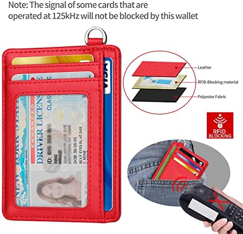 ארנק כיס קדמי מינימליסטי דק, ארנק בעל כרטיס אשראי חוסם עם שאקל נתיק לגברים נשים