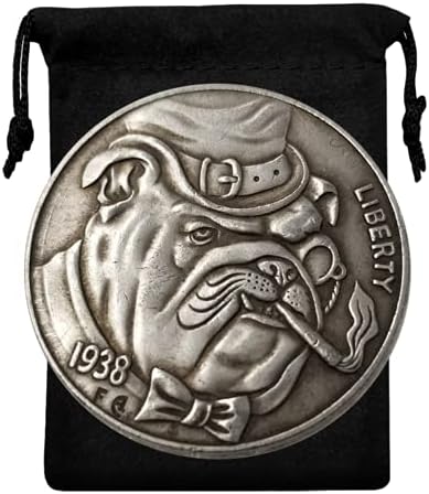 עותק קוקריט 1938 מטבע הובו ארהב - כלב חול עם צינור בפה העתק מצופה מכסף מורגן דולר מטבע מזכר מטבע מזל מטבע