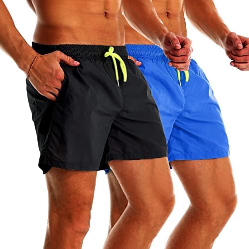 גזעי שחייה לגברים של ynimioox, מכנסיים קצרים של לוח יבש, מכנסי שחייה צבעוניים צבעוניים