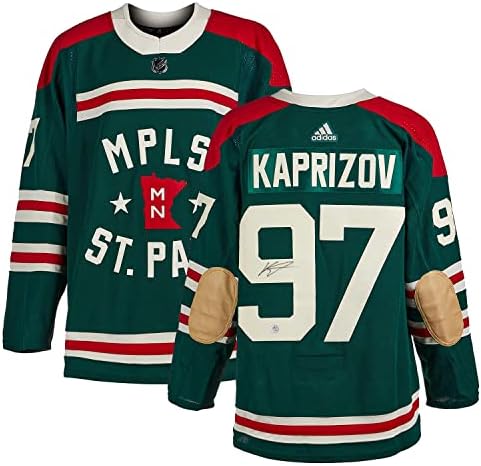 קיריל קפריזוב חתם על מינסוטה פראי 2022 חורף קלאסי אדידס ג'רזי - חתימה גופיות NHL
