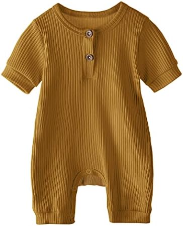 Unnice UNISEX יילוד תינוקת תינוקת בגדי בוי קיץ כפתור גוף גוף תלבושות סרבלים מקשה אחת