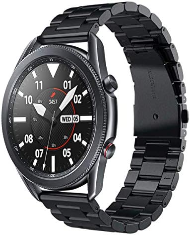 Valkit תואם ל- Galaxy Watch 3 41 ממ/Galaxy Watch 5/Pro 5/4 להקה, 20 ממ צמידי נירוסטה מוצקים לנשים לנשים רצועה מקושרת לסמסונג גלקסי שעון