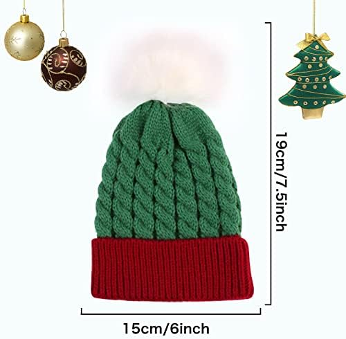 כובע סרוג חג המולד של Loveife לתינוק, חג המולד סרוג לתינוק לילדים: 0 עד 3 שנים