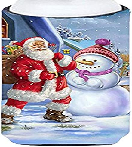 אוצרות קרוליין APH6200TBC חג המולד סנטה קלאוס ואיש השלג Boy Boy Hugger, יכול שרוול קריר יותר מכונה מכונה משקה רחיץ שרוול שרוול חיבוק מבודד