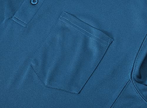 חולצת פולו לגברים של Tyhengta שרוול קצר בביצועים יבש מהיר חולצות טקטיות קלות