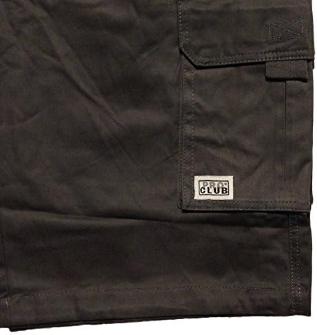 מכנסי מטען טוויל כותנה לגברים של מועדון פרו עם חגורה-מידות רגילות וגדולות וגבוהות