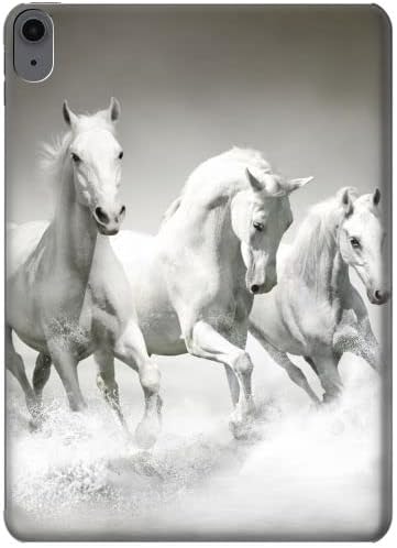 R0933 סוסים לבנים כיסוי מארז טבליות לאייפד אוויר