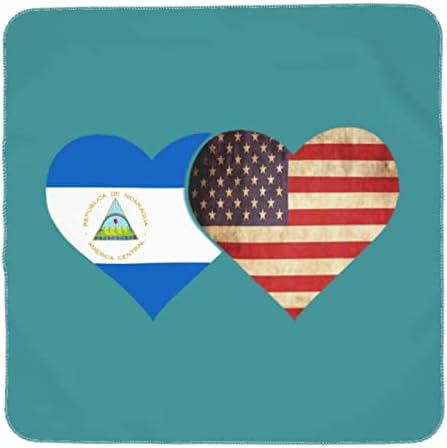 דגל ניקרגואה ודגל אמריקאי שמיכה לתינוק מקבלת שמיכה לעטיפת כיסוי חוט של תינוקות של תינוקות