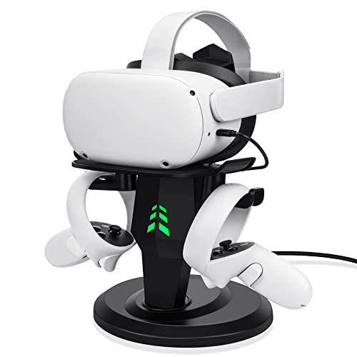מעמד VR, עגינה לטעינת אוזניות, אביזרי עמדת תצוגה VR עבור Meta/Oculus Quest 2, PSVR 2, Rift, Rift S, אוזניות אינדקס שסתום ובקרי מגע