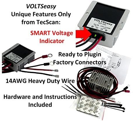 TecScan Voltseasy שלם עגלת גולף שלמה ערכת הפחתת מתח עבור 36V & 48V 20 אמפר 240 וואט