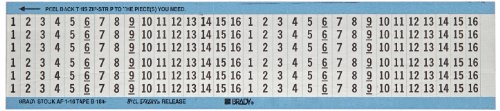 בריידי-1-16-רדיד אלומיניום קלטת, שחור על כסף, מספרים עוקבים חזר חוט סמן כרטיס