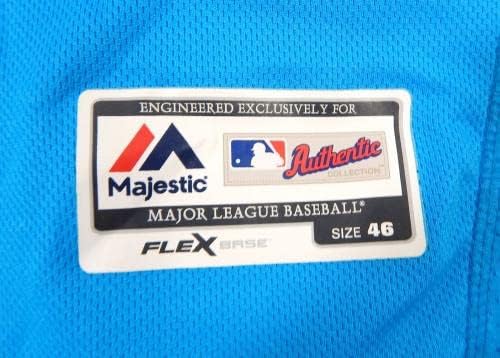 מיאמי מרלינס ג'סטין טווין 14 משחק השתמש ב Blue Jersey 46 DP21997 - משחק משומש גופיות MLB