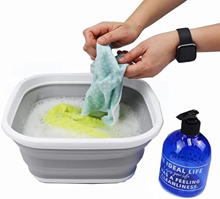 אמבטיה מתקפלת של סאמארט 5.5 ליטר-אמבט כלים מתקפל-אגן כביסה נייד-גיגית פלסטיק חוסכת מקום )