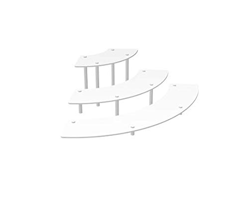 DifttureDisplays® 3 שכבה 3 אפור אפור מתכת עמדת עמדת עמדת עוגות/מתלה מארגן מודרני 16798-NPF