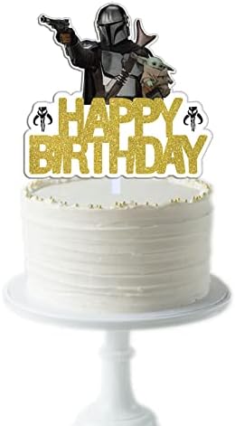 77 סוסי פוני תינוק ילד יום הולדת עוגת טופר עבור בנים וילדה כוכב מלחמת נושאים מסיבת עוגת קישוט, זהב תמר 2 תר