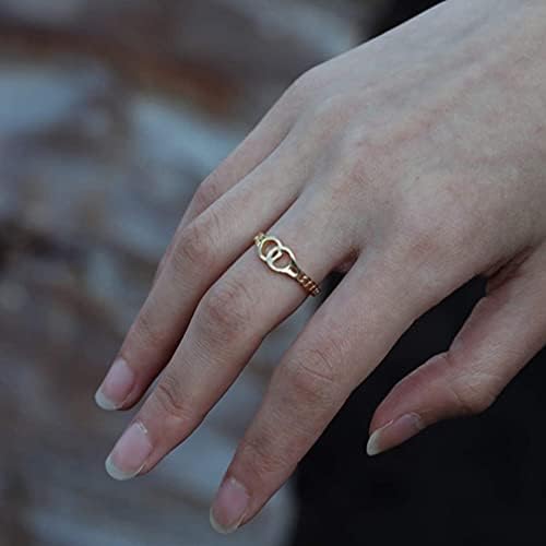 אביזרי נשים Happyyami רומן טבעת טבעת טבעת טבעת תכשיטים של שרשרת טבעת מתנה וינטג 'אביזרים