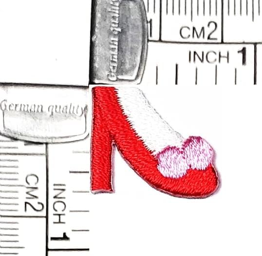 מיני אדום נסיכת נעלי תיקון מלאכות אמנויות תפירת תיקון נסיכת קריקטורה רקום ברזל על לתפור על תיקוני תג עבור עשה זאת בעצמך ג ' ינס מעיל תיק