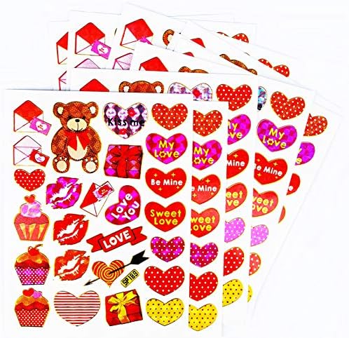 10 גיליונות דובי אהבה דוב קופסת מתנה מתנה מתוקה אהבה נשיקה ולנטיין אלבום אלבום מדבקות עיצוב מדבקות מלאכה ספרות לילדים מלאכת יום הולדת